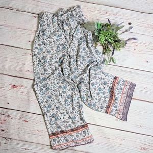 ART CLASS BY TARGET FLORAL PAPERBAG PANTS